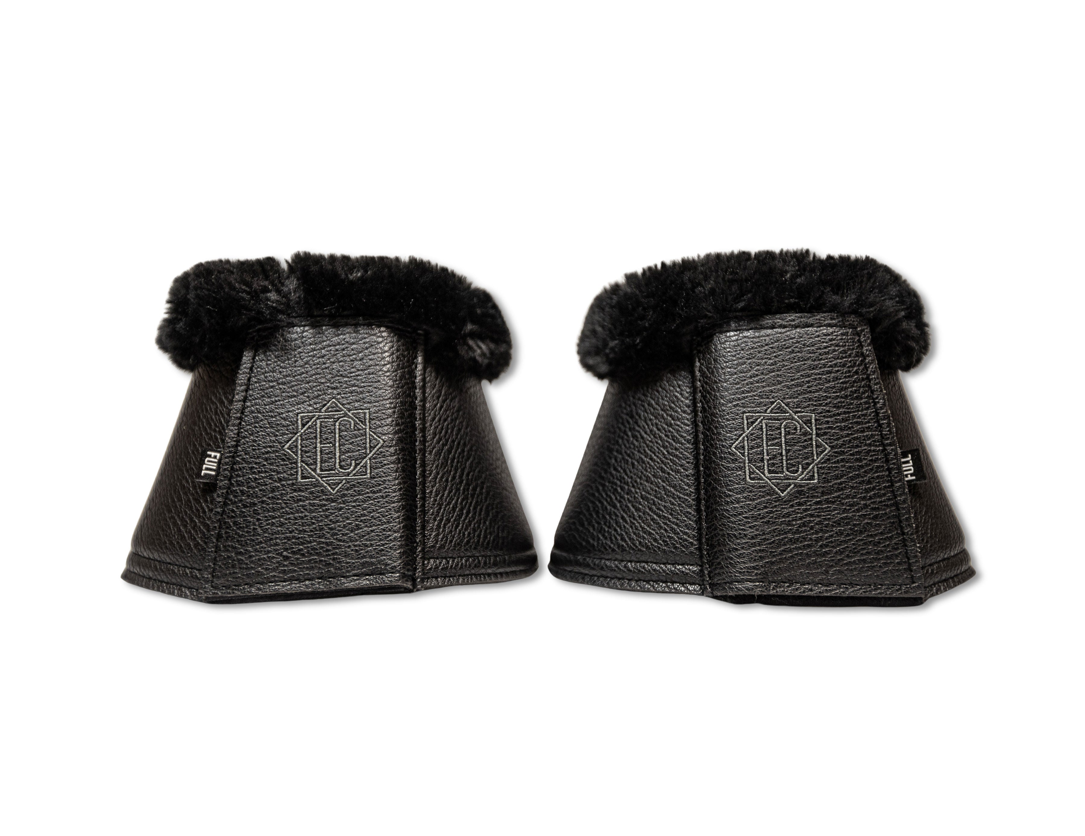 Dark Obsidian Black Bell Boots