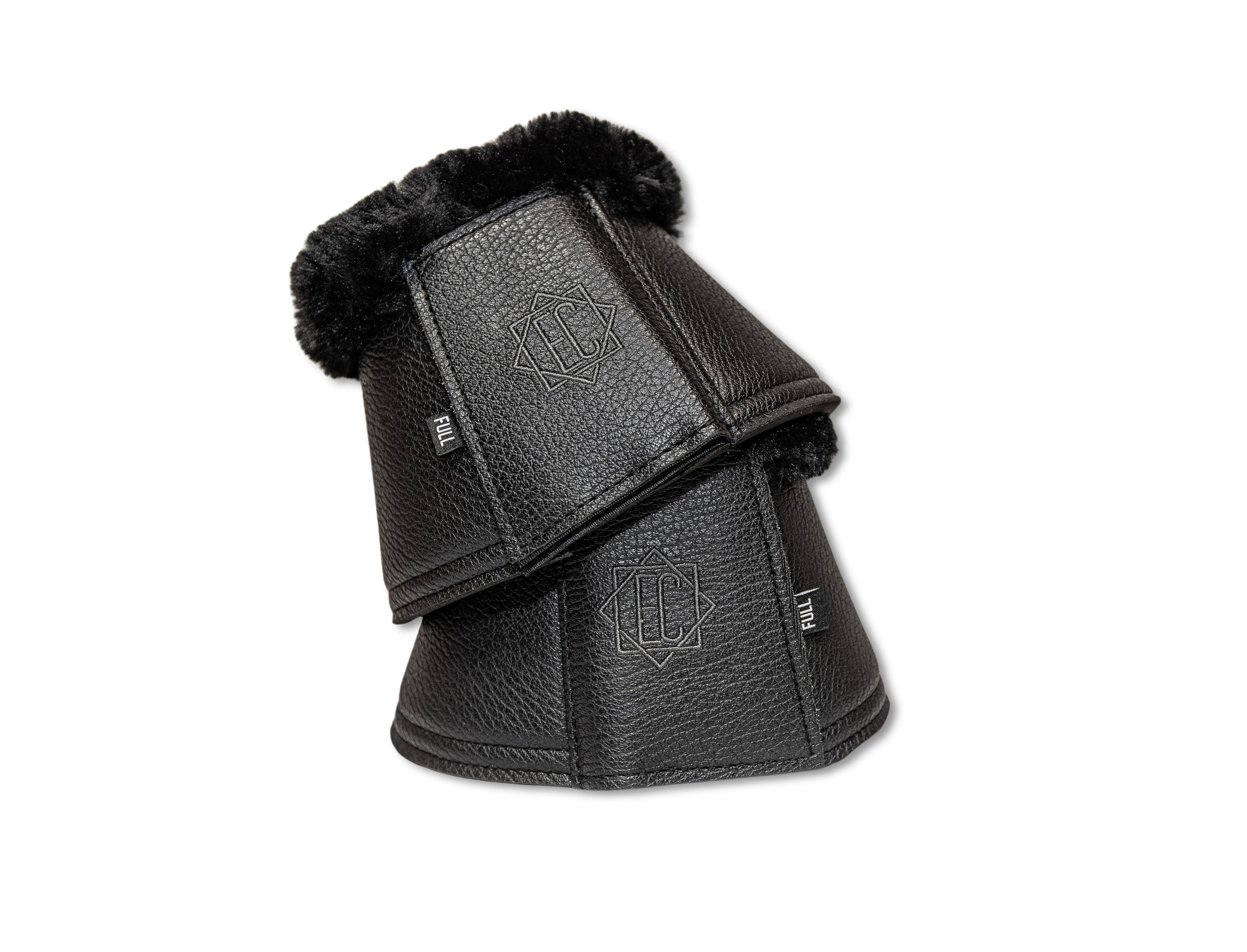 Dark Obsidian Black Bell Boots