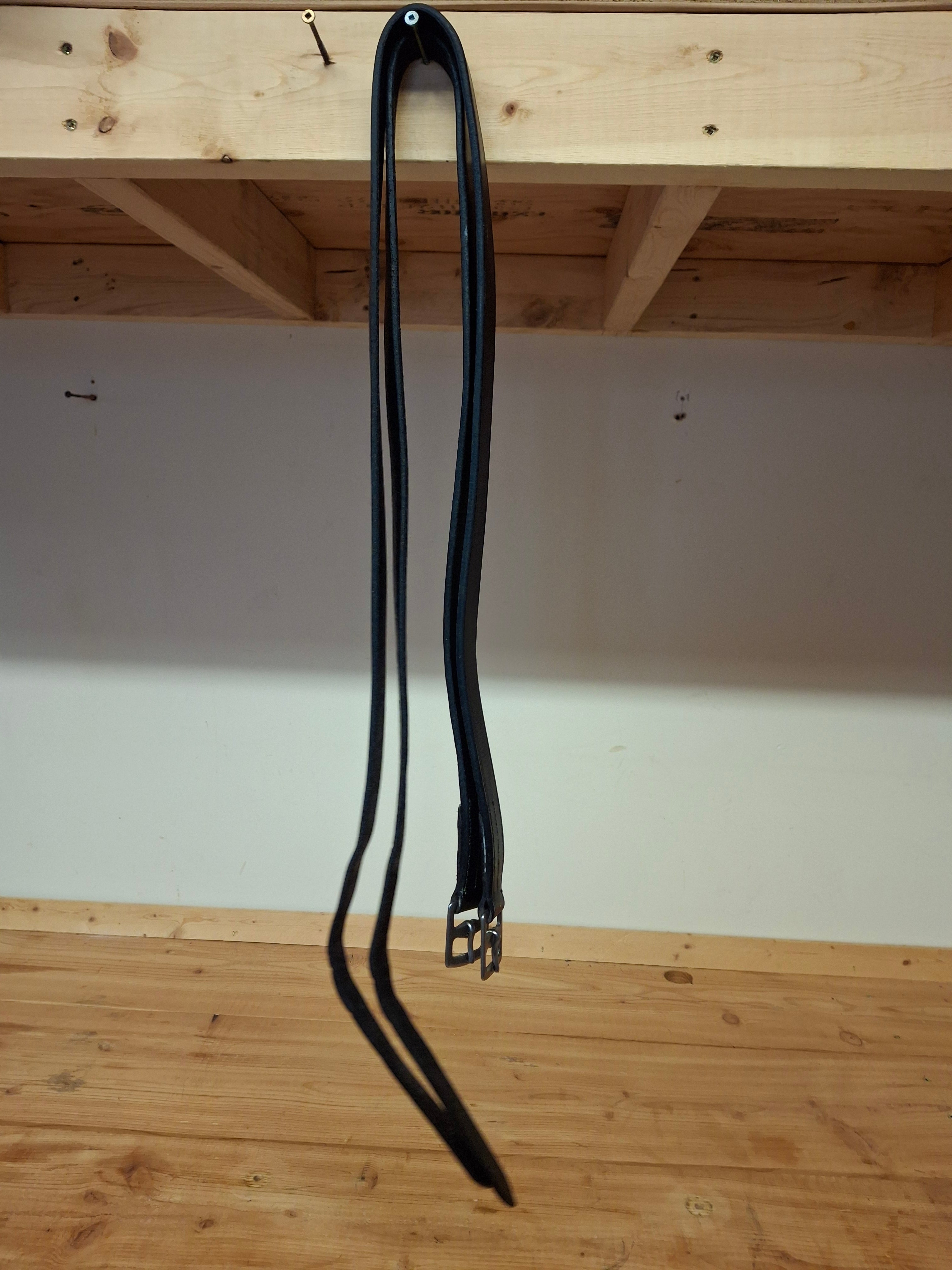 Used Black Stirrup Leathers