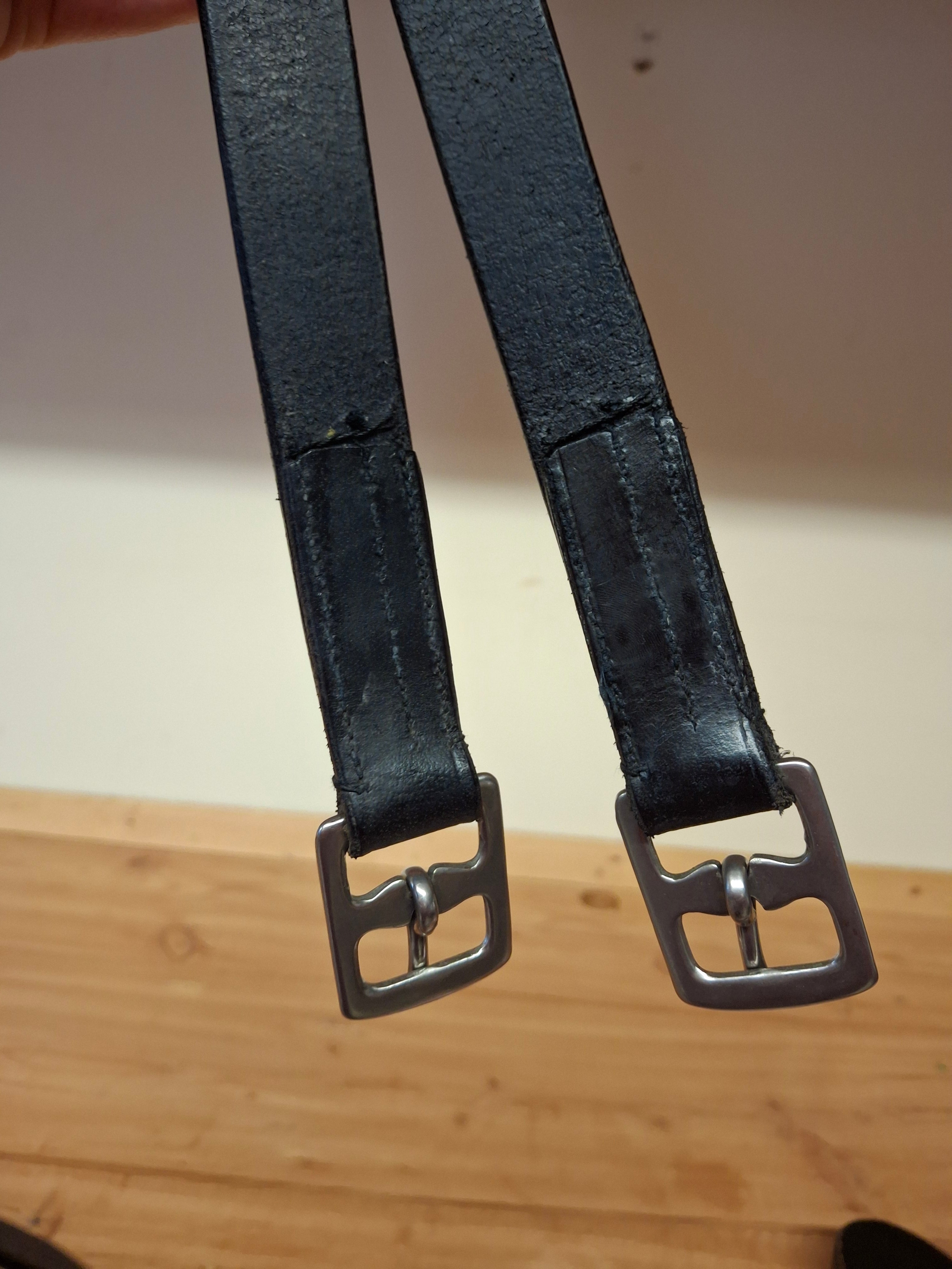 Used Black Stirrup Leathers