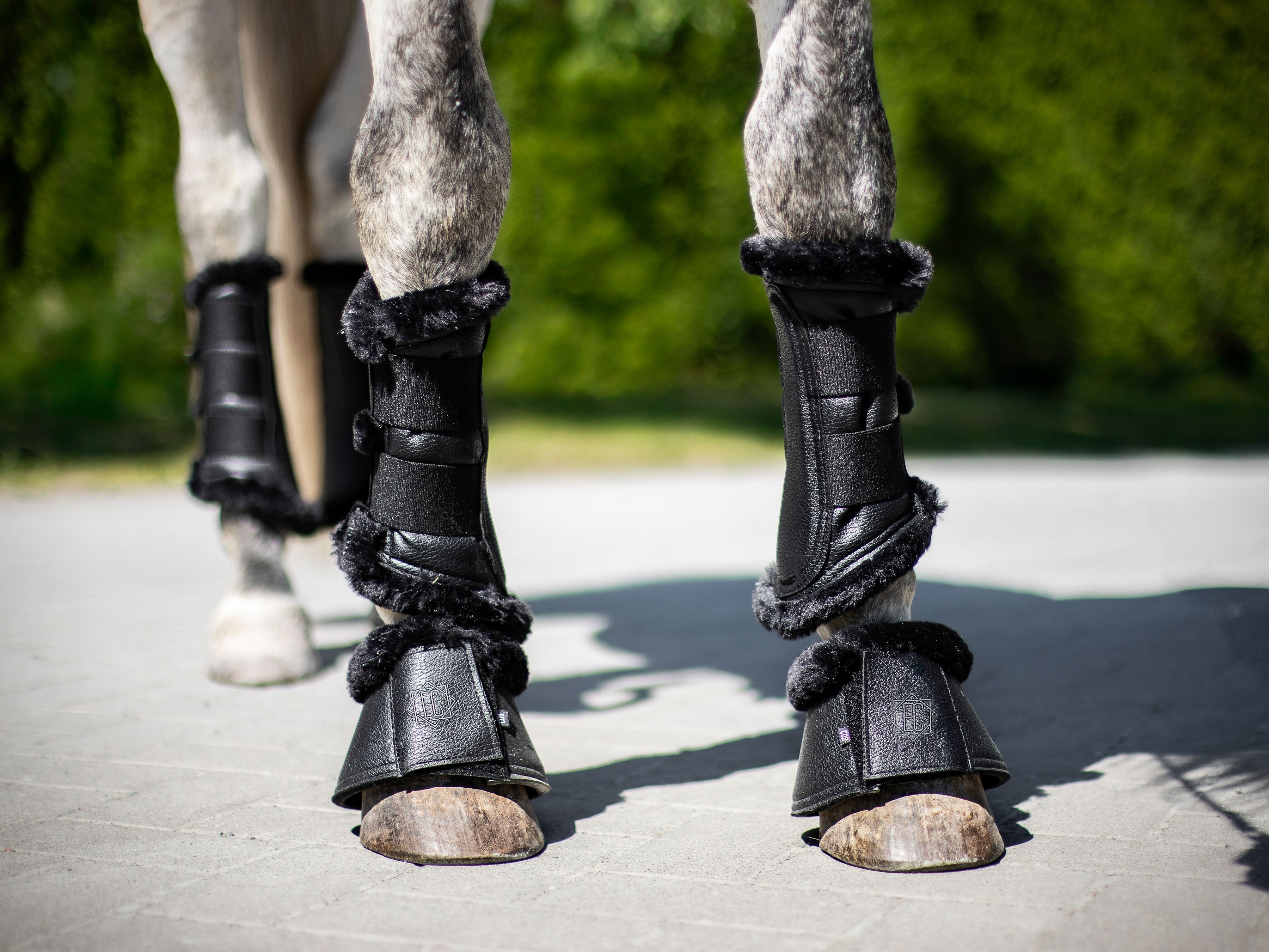 Dark Obsidian Black Bell Boots