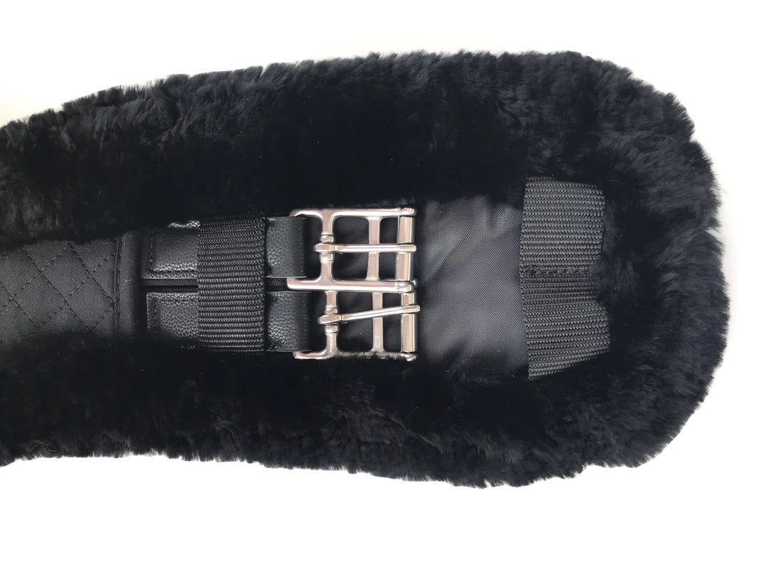 Leveza Sheepskin Dressage Girth - Black