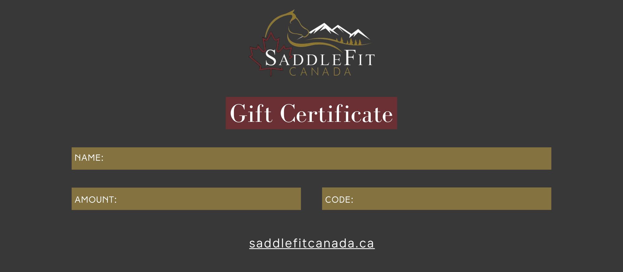 Physical Gift Certificate