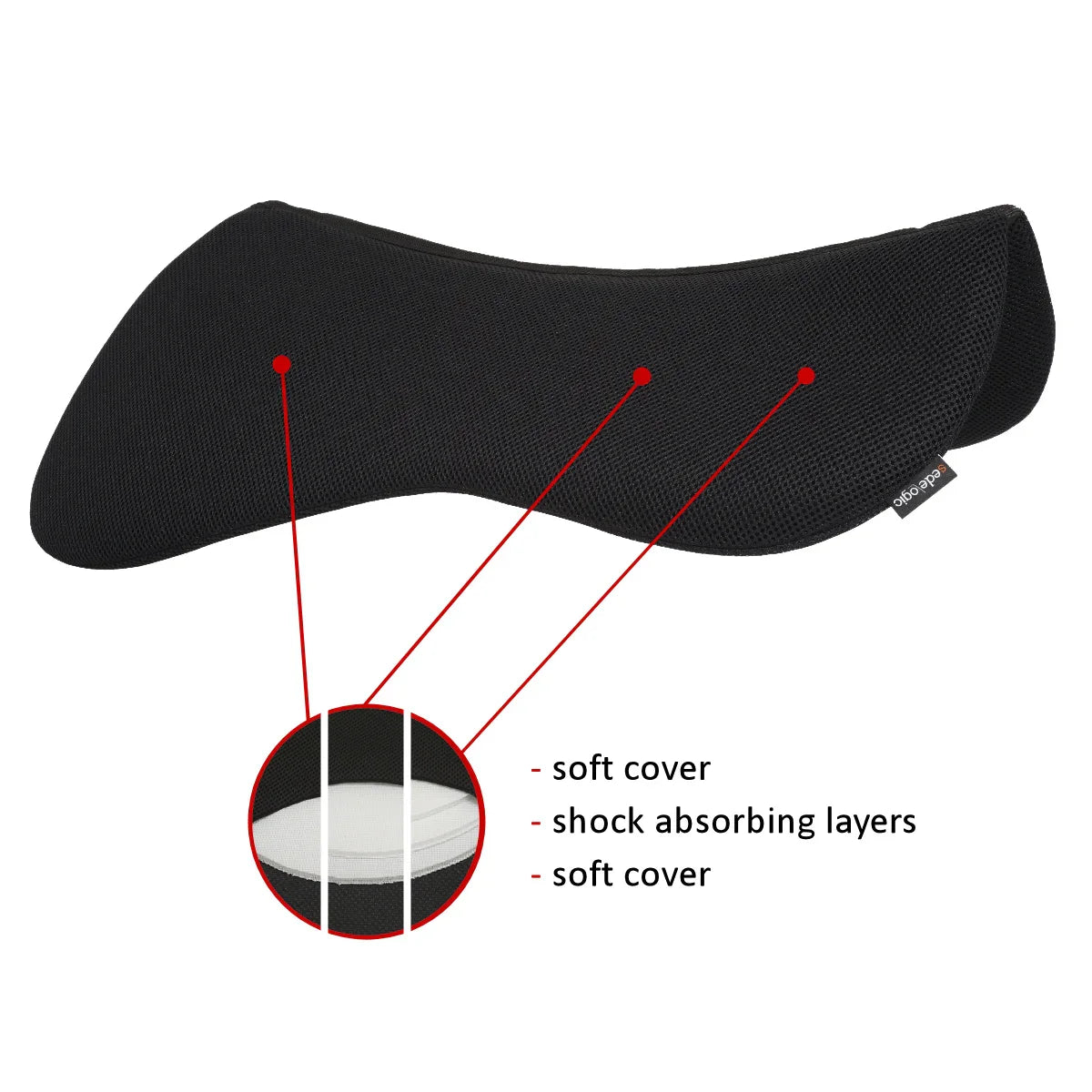 Sedelogic Orthopaedic Half Pad - Rear Riser