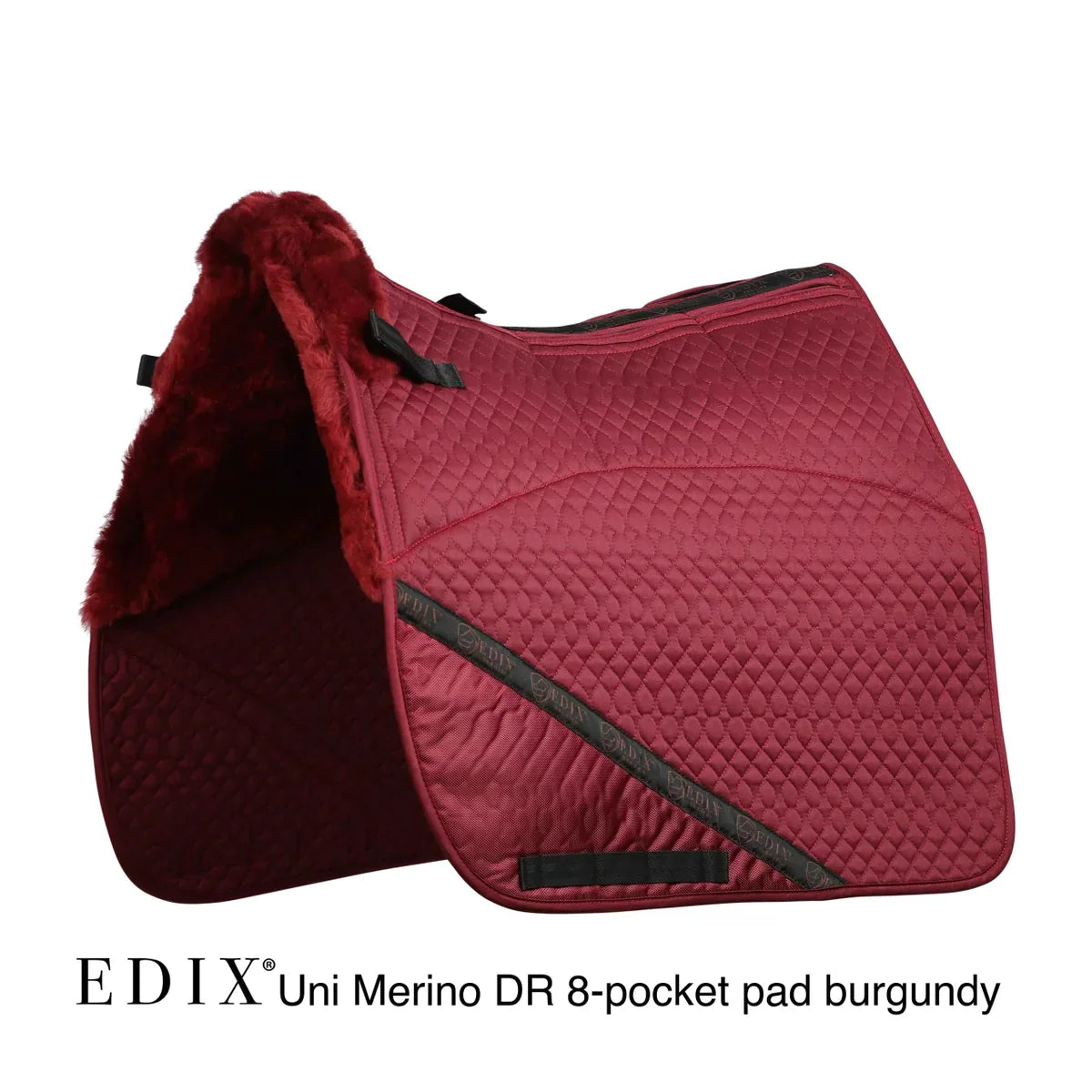 Edix Merino 8-Pocket Dressage Pad - Black XS