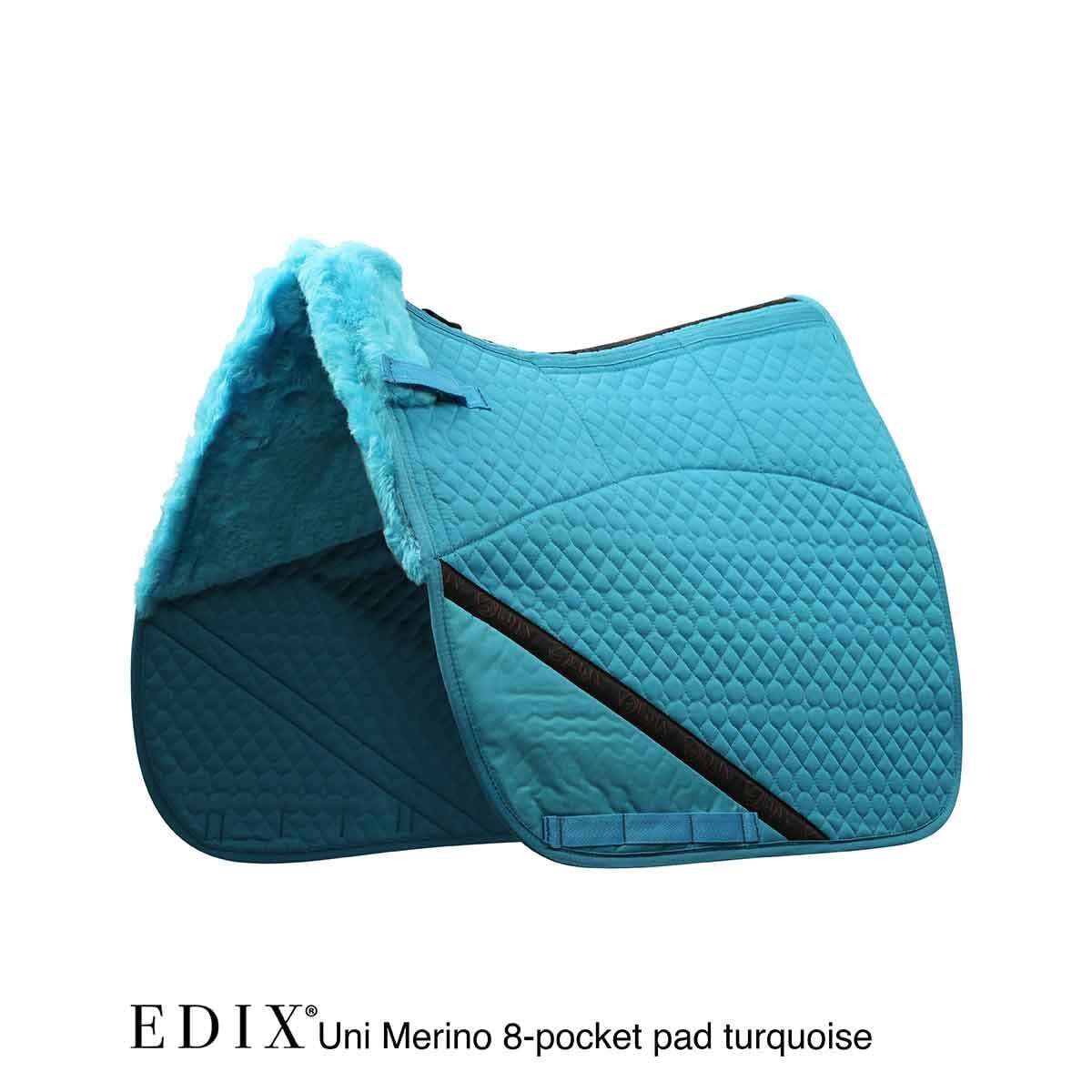 Edix Merino 8-Pocket Dressage Pad - Black XS